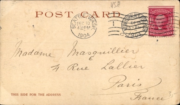 Postcard Seattle Washington USA, Madison Street, Cable Incline, Bank