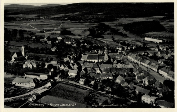 Ak Erbendorf in der Oberpfalz, Luftaufnahme