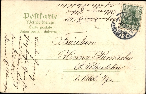 Embossed Shell Chromo-Litho Hamburg, Deutsches Schauspielhaus