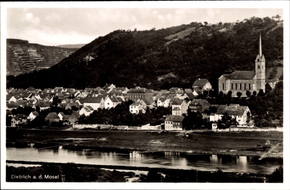 Ak Dieblich an der Mosel, Gesamtansicht