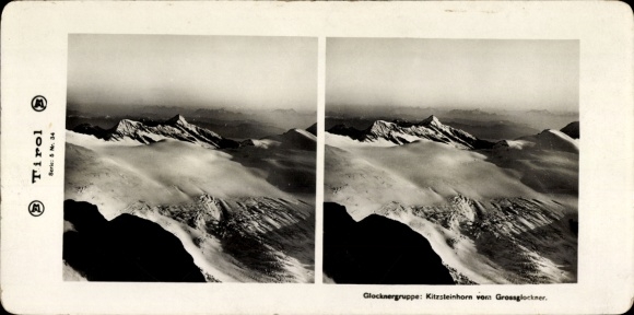 Stereo photo Carinthia, Glockner group, Kitzsteinhorn from the Großglockner