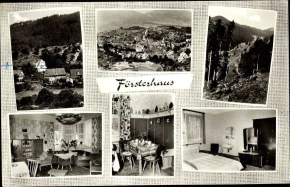 Postcard Loffenau Baden Württemberg, Café and Pension Försterhaus, general view