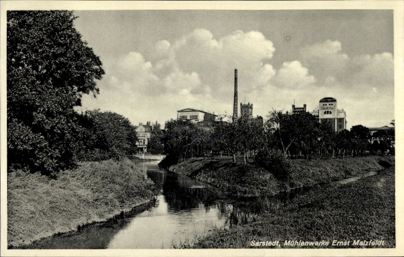 Postcard Sarstedt Lower Saxony, Mühlenwerke Ernst Malzfeldt