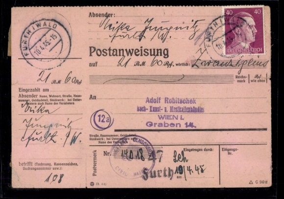 PAW No. 795 "Fürth i. Wald 10.4.45"