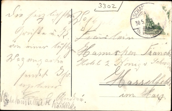 Postcard Garessen near Cremlingen Lower Saxony, inn, church, view of the village