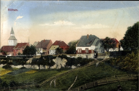 Postcard Rüthen in Westphalia, partial view