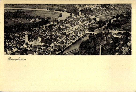 Postcard Besigheim am Neckar Württemberg, aerial photograph