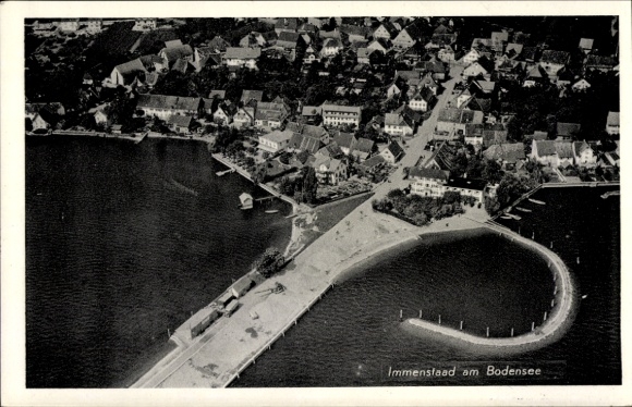 Ak Immenstaad am Bodensee, Fliegeraufnahme