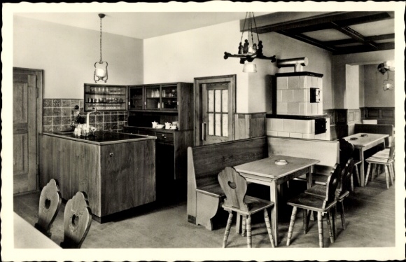 Postcard Pommelsbrunn in Middle Franconia, Bahnhof Hotel, owner Wilhelm Lutz, Restaurant