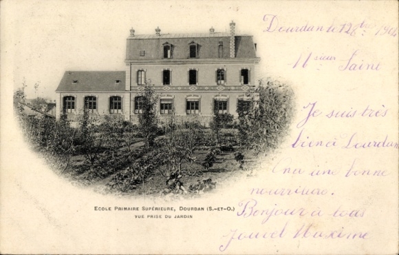 Ak Dourdan Essonne, Ecole Primaire Supérieure