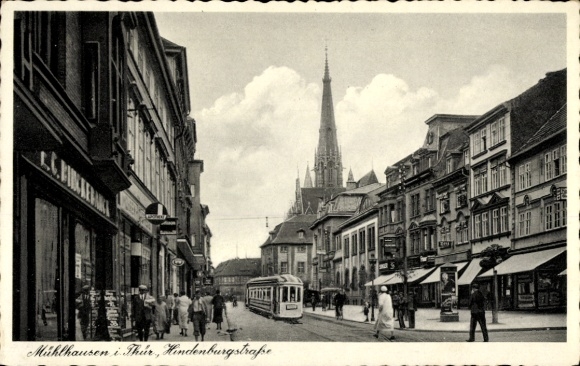 Ak Mühlhausen in Thüringen, Hindenburgstraße