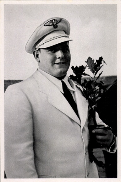 Collector's picture Olympics 1936, weightlifter Sepp Manger, heavyweight