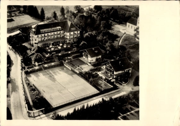 Postcard Bad Wiessee in Upper Bavaria, aerial photograph, hotel