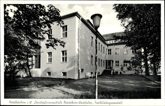 Postcard Nordkirchen in Westphalia, state finance school, training institute
