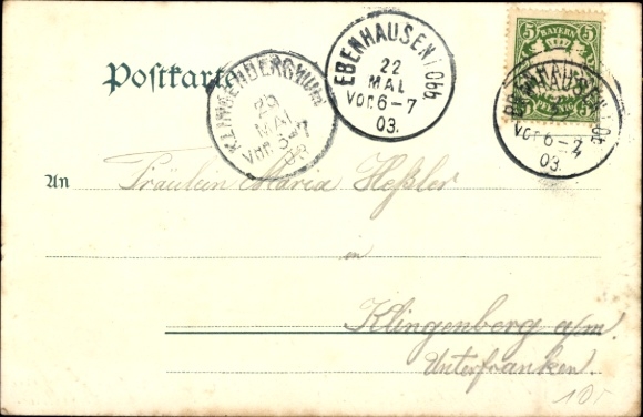 Postcard Ebenhausen Schäftlarn, Gasthof zur Post, Villa Sauer, Rambaldi Castle