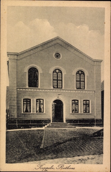 Ak Kappeln an der Schlei, Rathaus,   Architektur, Fenster, Eingang, Straßenansicht