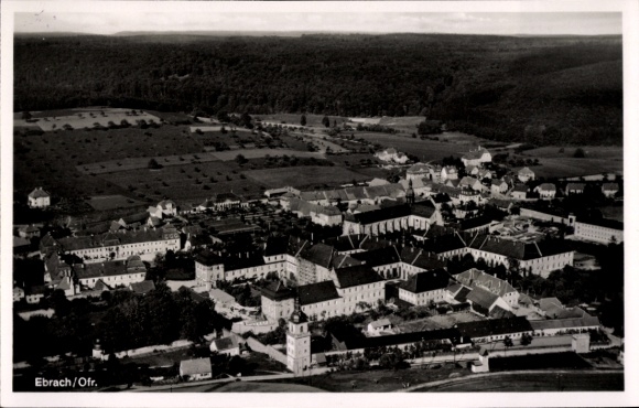 Postcard Ebrach in the Steigerwald Upper Franconia, aerial photograph