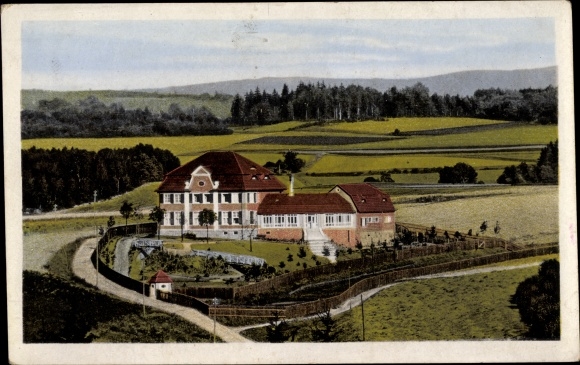 Ak Grün Lengenfeld Vogtland Sachsen, Herrenhaus vom Rittergut Grün