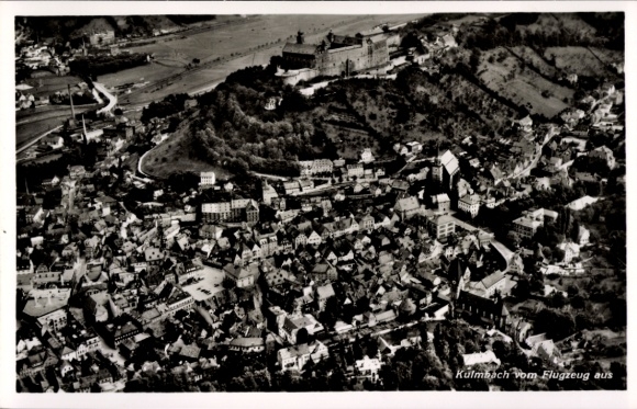 Postcard Kulmbach in Upper Franconia, aerial photograph