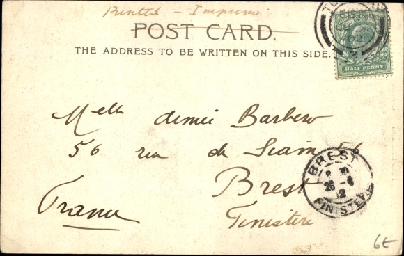 Postcard Great Britain, Balting the Line, Fisher Life Studies