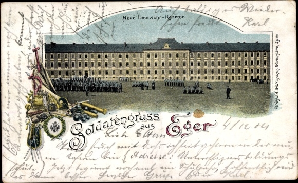 Chromo-Litho Cheb Eger Karlovy Vary Region, New Landwehr Barracks