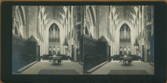Stereo Foto Bern Stadt Schweiz, Innenansicht der Kathedrale, 1908