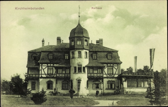 Ak Kirchheimbolanden im Donnersbergkreis, Gartenansicht vom Kurhaus
