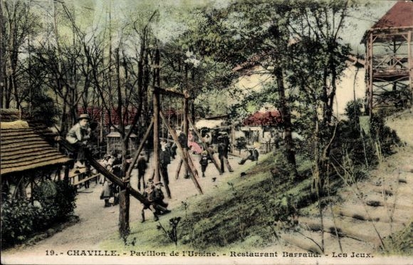 Ak Chaville Hauts de Seine, Pavillon de l'Ursine, Restaurant Barraud, Les Jeux