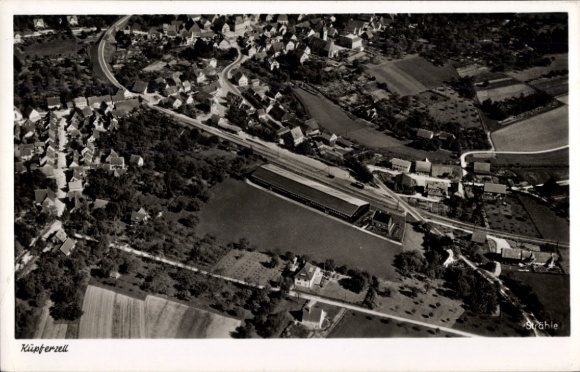 Postcard Kupferzell in Württemberg, aerial photograph