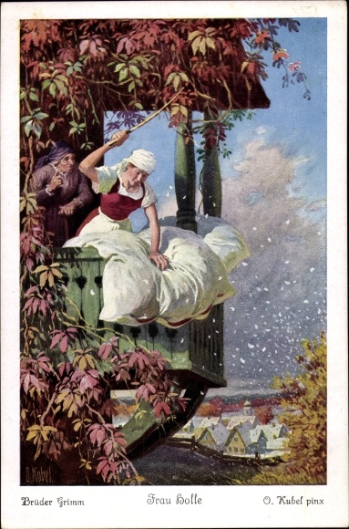 Artist PC Kubel, Otto, Frau Holle, Grimm Brothers Fairy Tales