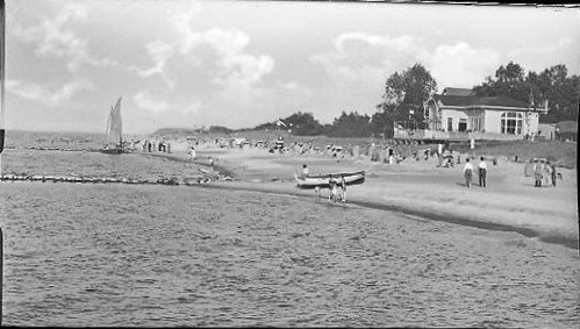 24 Negative Berg-Dievenow in Pommern, Promenade, Strand, Steg, Segelboot