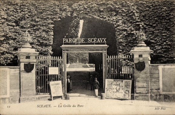 Ak Sceaux Haut de Seine, La Grille du Parc