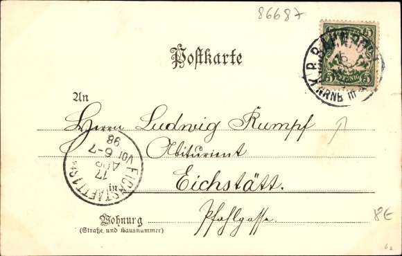 Postcard Kaisheim in Swabia Bavaria, general view