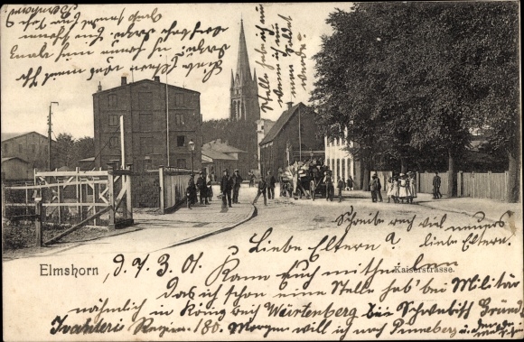 Ansichtkaart Elmshorn in Holstein, Kaiserstrasse