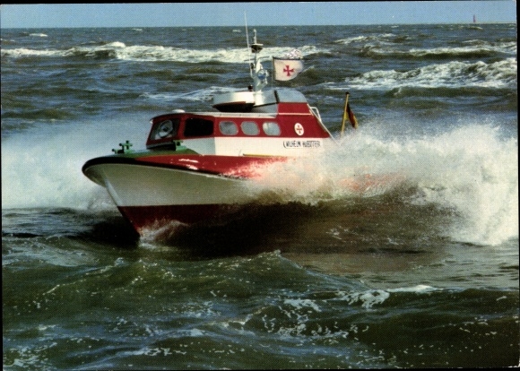 Postcard German society for the rescue of shipwrecked people, beach lifeboat Wilhelm Hübotter