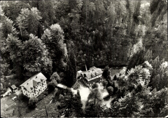 Ak Hohnstein Sächsische Schweiz, Blick vom Hockstein ins Polenztal 