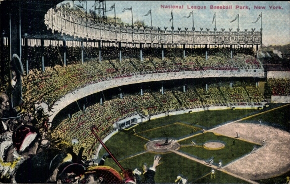 Postcard New York City USA, National League Baseball Park