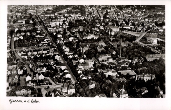 Postcard Gießen an der Lahn Hesse, aerial photograph