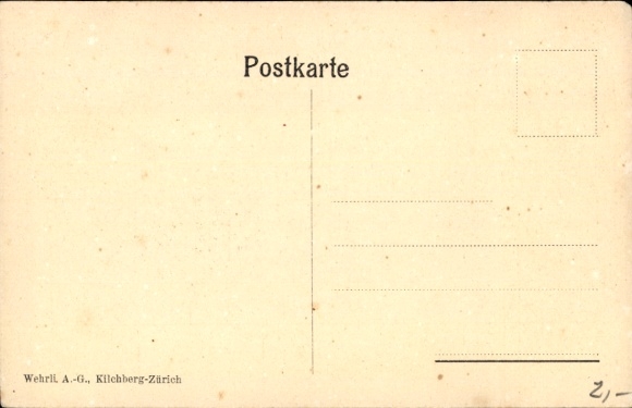 Postcard Gotthardbahn, north side, steamer