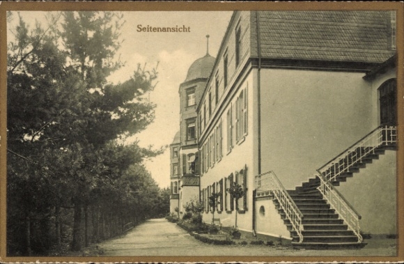 Postcard Wittlich in the Eifel, side view of a building, staircase, plants, no personal