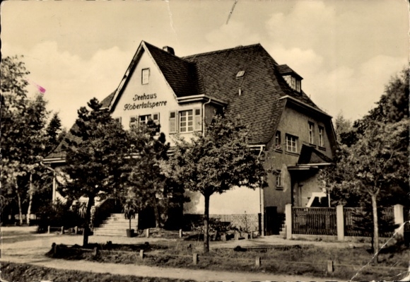 Postcard Werdau in Saxony, Seehaus Robertalsperre, house, trees, street