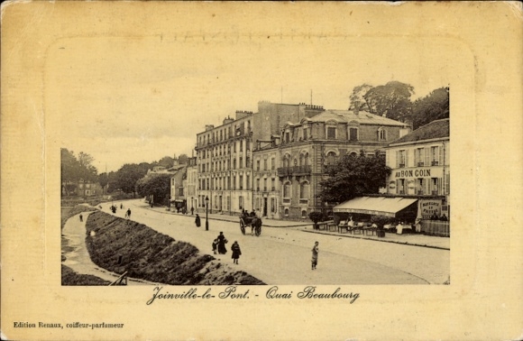 Ak Joinville le Pont Val de Marne, Quai Beaubourg