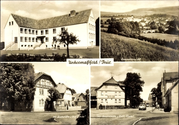 KP Untermassfeld w Turyngii, liceum, panorama, HOG do Linde, HOG do gwiazdy