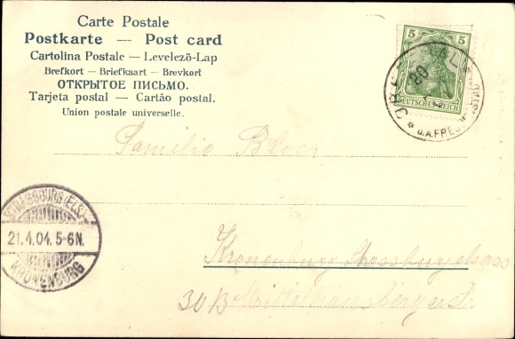 Postcard Ruhstein Baiersbronn Black Forest, The Ruhstein father Professor Dr. Euting