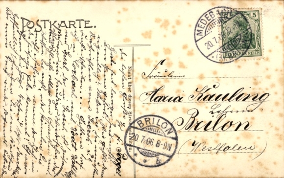 Ak Glindfeld Medebach in de Hochsauerlandkreis, Kasteel Glindfeld, Bosbouwkantoor