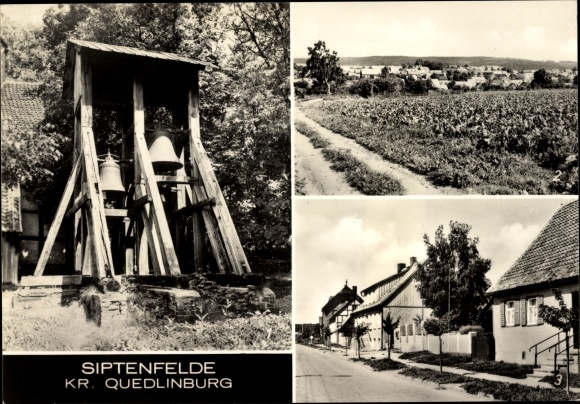 Ak Siptenfelde Harzgerode am Harz, belfort, gedeeltelijk zicht, Güntersberger Straße
