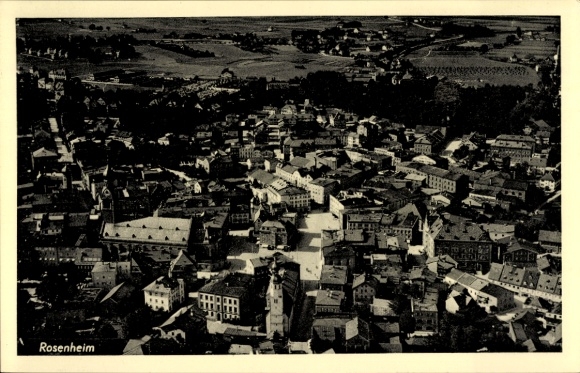 Postcard Rosenheim Oberbayern, aerial photograph