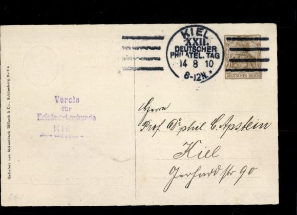 Postwaardestuk Ak PP 23 C12 05, 22e Duitse Filatelistendag 1910