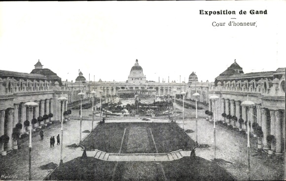 Postcard Gent Gent East Flanders, World Exhibition 1913, Court of Honour