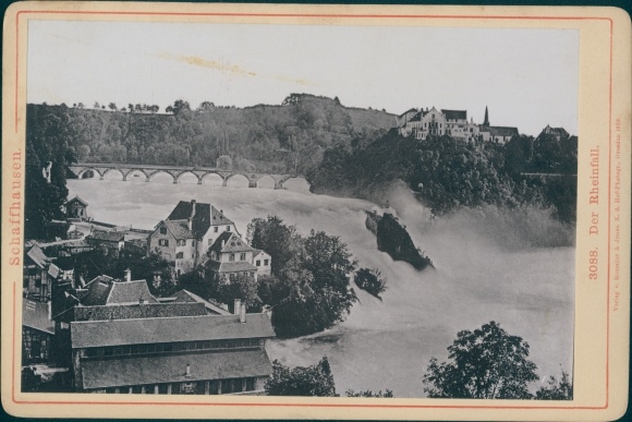 Kabinettfoto Schaffhausen am Rhein Schweiz, Rheinfall
